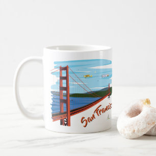 Golden Gate Bridge San Francisco Illustratie Koffiemok