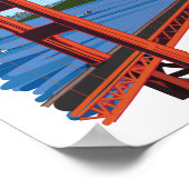 Golden Gate Bridge San Francisco Illustratie Poster (Hoek)