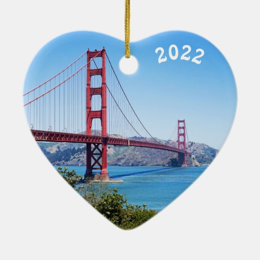 Golden Gate Bridge, San Francisco Keramisch Ornament (Achterkant)