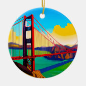 Golden Gate Bridge, San Francisco Keramisch Ornament (Voorkant)