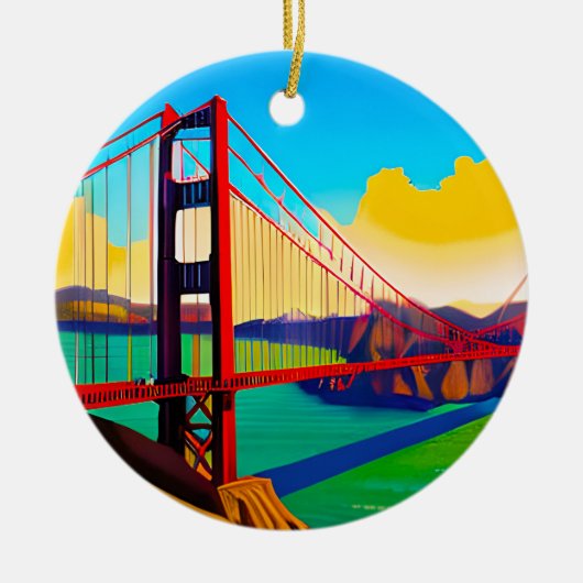 Golden Gate Bridge, San Francisco Keramisch Ornament (Voorkant)