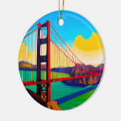 Golden Gate Bridge, San Francisco Keramisch Ornament (Links)