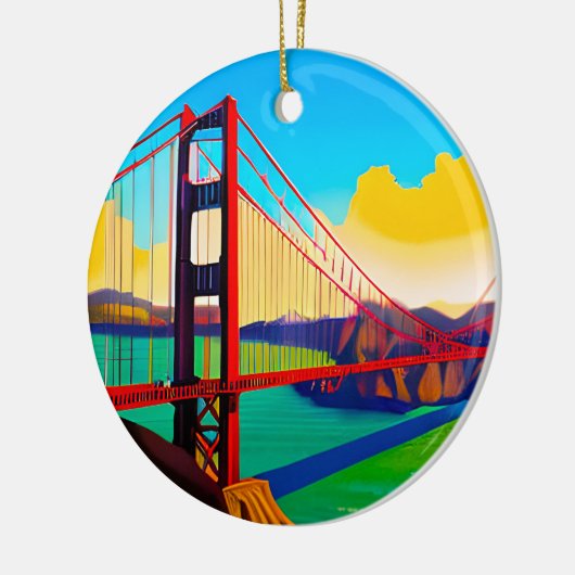 Golden Gate Bridge, San Francisco Keramisch Ornament (Links)
