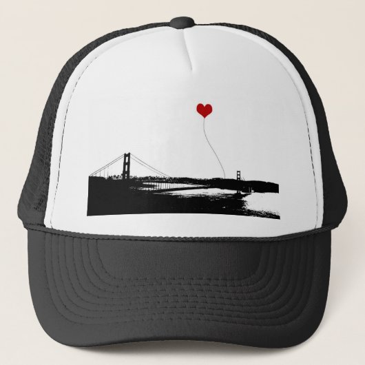 Golden Gate Bridge San Francisco Lover's Trucker Pet (Voorkant)
