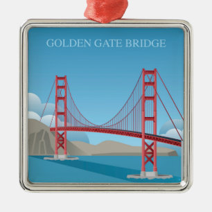 Golden Gate Bridge   San Francisco Metalen Ornament