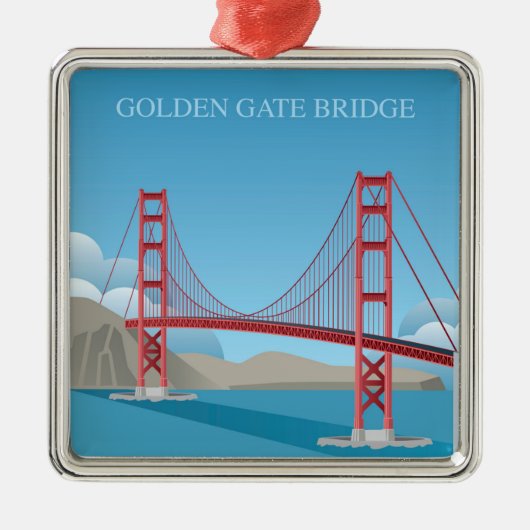 Golden Gate Bridge | San Francisco Metalen Ornament (Voorkant)