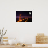 Golden Gate Bridge San Francisco Night Scenery Poster (Keuken)