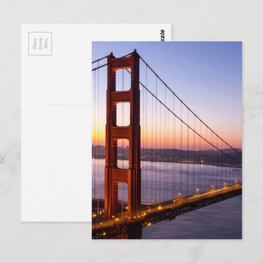 Golden Gate Bridge San Francisco op zonsopgang Briefkaart (Voorkant / Achterkant)