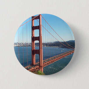 Golden Gate Bridge, San Francisco Ronde Button 5,7 Cm