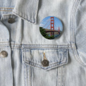 Golden Gate Bridge, San Francisco Ronde Button 5,7 Cm (In situ)