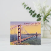 Golden Gate Bridge San Francisco  schilderen Briefkaart (Staand voorkant)