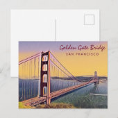 Golden Gate Bridge San Francisco  schilderen Briefkaart (Voorkant / Achterkant)