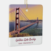 Golden Gate Bridge San Francisco  schilderen Keramisch Ornament (Rechts)
