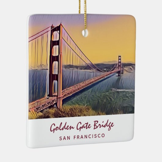 Golden Gate Bridge San Francisco  schilderen Keramisch Ornament (Rechts)