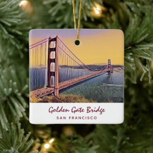 Golden Gate Bridge San Francisco  schilderen Keramisch Ornament