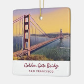 Golden Gate Bridge San Francisco  schilderen Keramisch Ornament (Links)