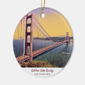 Golden Gate Bridge San Francisco  schilderen Keramisch Ornament (Links)