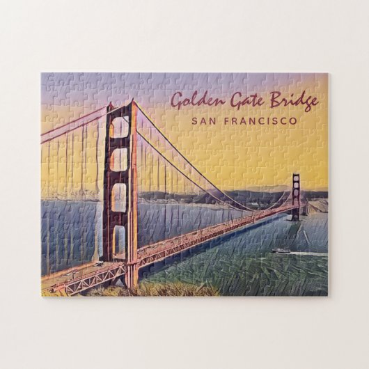 Golden Gate Bridge San Francisco  schilderen Legpuzzel (Horizontaal)