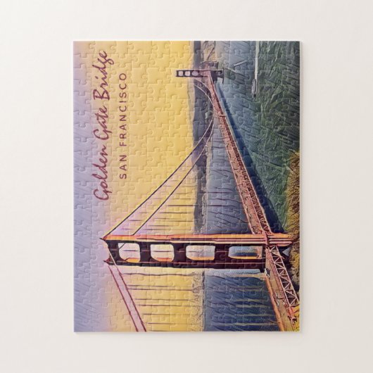 Golden Gate Bridge San Francisco  schilderen Legpuzzel (Verticaal)
