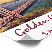 Golden Gate Bridge San Francisco  schilderen Poster (Hoek)
