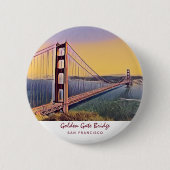 Golden Gate Bridge San Francisco  schilderen Ronde Button 5,7 Cm (Voorkant)