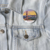 Golden Gate Bridge San Francisco  schilderen Ronde Button 5,7 Cm (In situ)