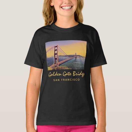 Golden Gate Bridge San Francisco schilderen T-shirt (Voorkant)
