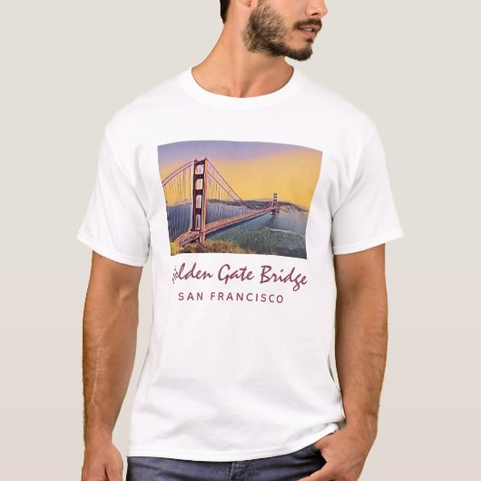 Golden Gate Bridge San Francisco  schilderen T-shirt (Voorkant)