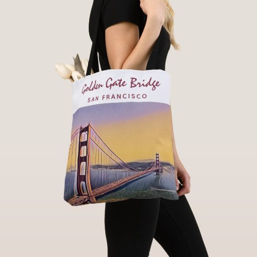 Golden Gate Bridge San Francisco  schilderen Tote Bag (Dichtbij)