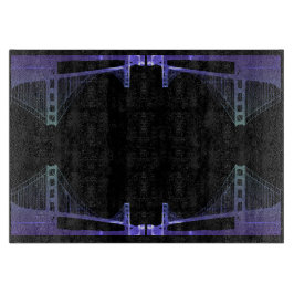 Golden Gate Bridge San Francisco Silver Nightlife Snijplank