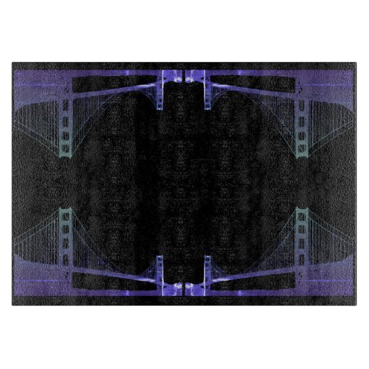 Golden Gate Bridge San Francisco Silver Nightlife Snijplank (Voorkant)