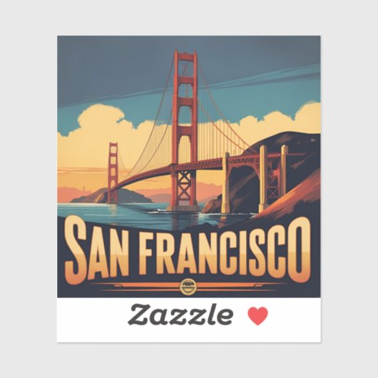 Golden Gate Bridge San Francisco Sticker (Vel)