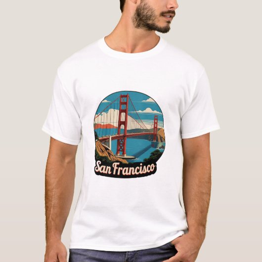 Golden Gate Bridge San Francisco T-shirt (Voorkant)