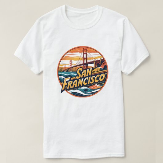 Golden Gate Bridge San Francisco T-shirt (Design voorkant)