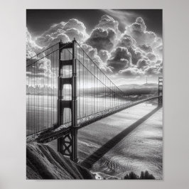 Golden Gate Bridge San Francisco Travel Art Poster