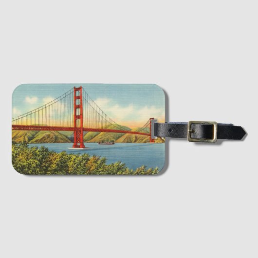 Golden Gate Bridge San Francisco Travel Bagagelabel (Voorkant (horizontaal))