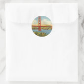  Golden Gate Bridge San Francisco Travel Ronde Sticker (Tas)
