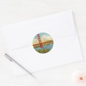  Golden Gate Bridge San Francisco Travel Ronde Sticker (Envelop)