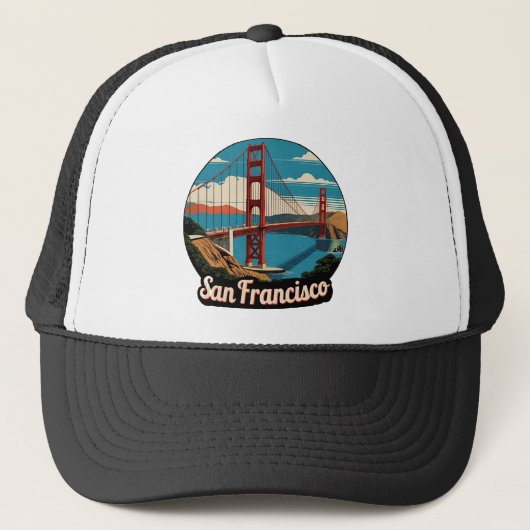 Golden Gate Bridge San Francisco Trucker Pet (Voorkant)