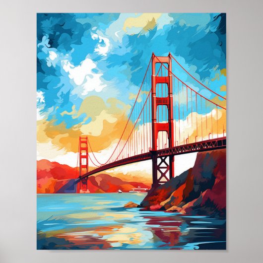 Golden Gate Bridge San Francisco Verenigde Staten Poster (Voorkant)