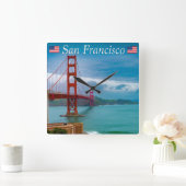 Golden Gate Bridge San Francisco Vierkante Klok (Huis)