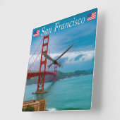 Golden Gate Bridge San Francisco Vierkante Klok (Hoek)
