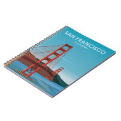 Golden Gate Bridge San Francisco Vintage Travel Notitieboek (Linkerzijde)