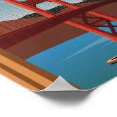 Golden Gate Bridge San Francisco Vintage Travel Poster (Hoek)