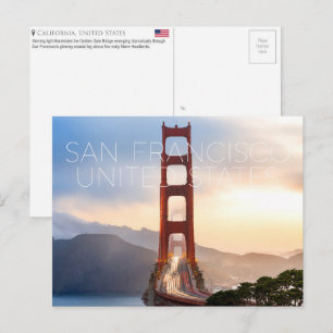 Golden Gate Bridge, San Francisco, VS Reis Briefkaart