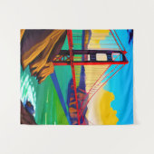 Golden Gate Bridge, San Francisco Wandkleed (Voorkant (horizontaal))