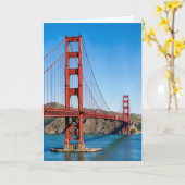 Golden Gate Bridge San Francisco Watercolor Kaart (Gele Bloem)