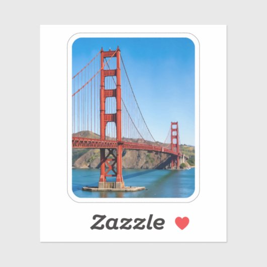 Golden Gate Bridge San Francisco Watercolor Sticker (Vel)