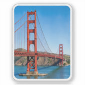 Golden Gate Bridge San Francisco Watercolor Sticker (Voorkant)