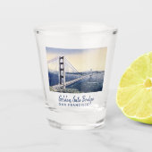Golden Gate Bridge San Francisco Waterverf Art Shot Glas (Voorkant)